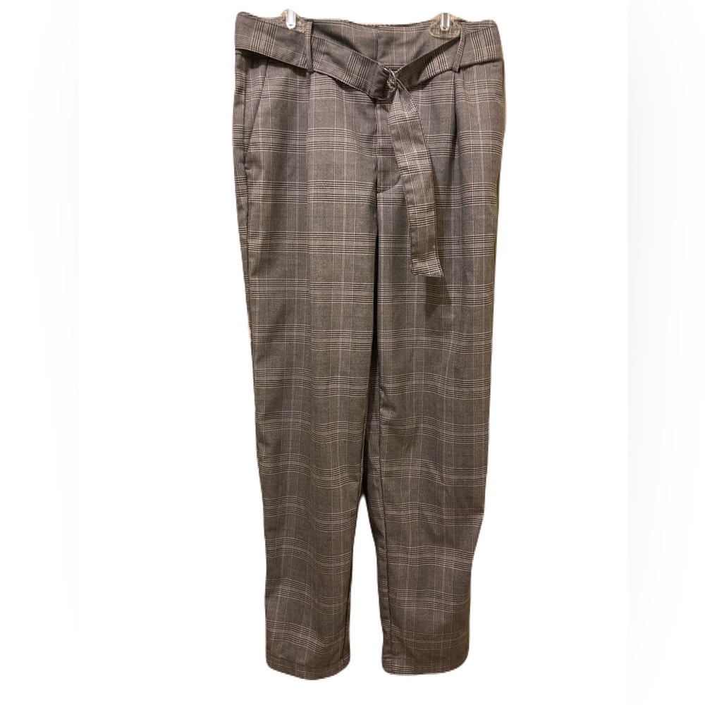 Lucky Brand Brown Plaid Straight Leg Pants